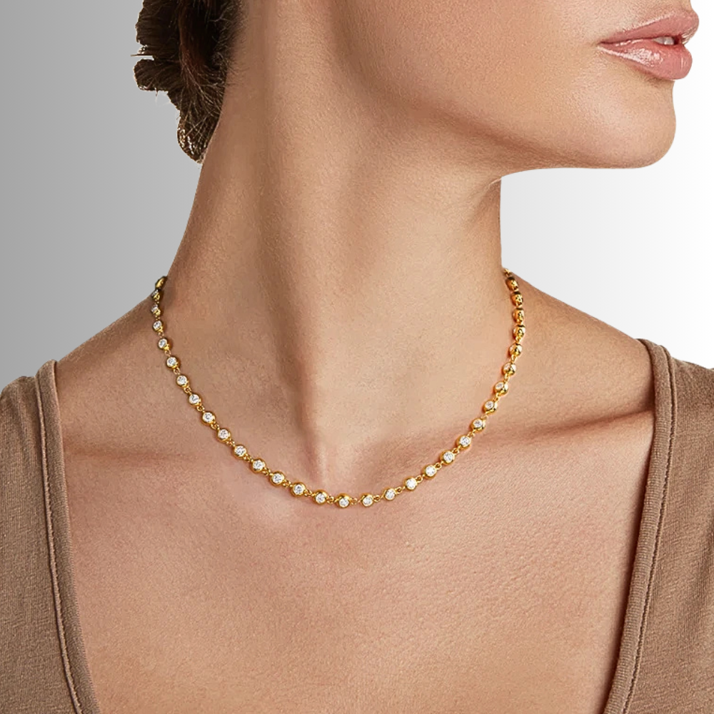 Collana con Castoni a Cipollina in Moissaniti