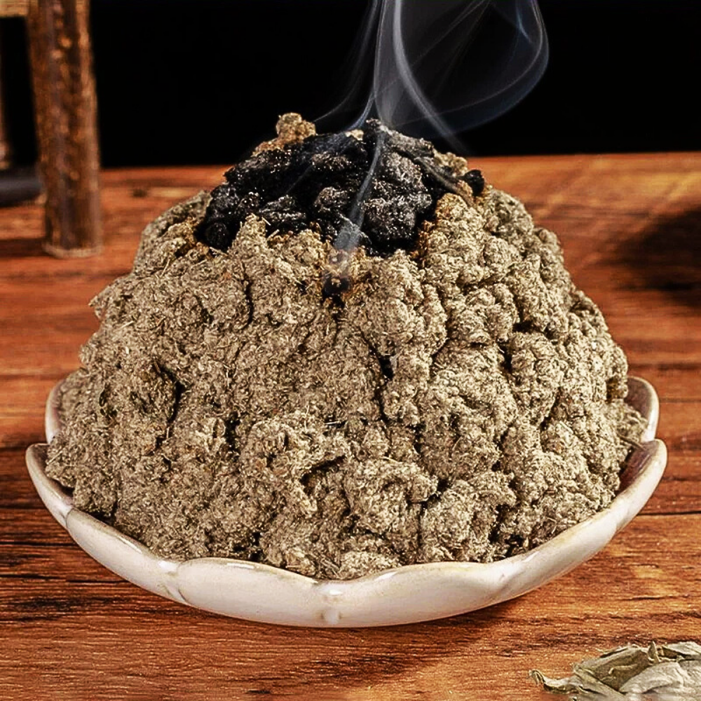 Moxa Pura di Foglie Assenzio Selvatico e Artemisia con Bruciatore