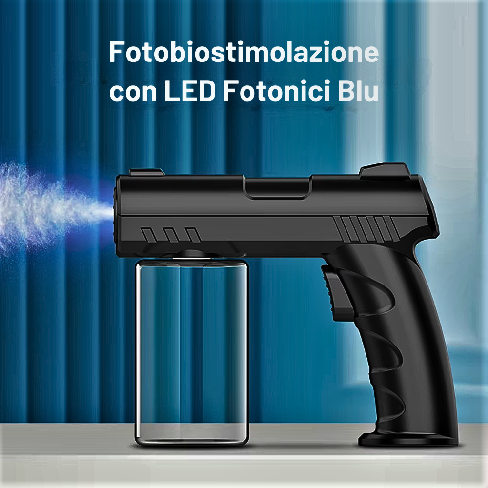 Pistola Nano Atomizzatore con Luce Blu Fotonica