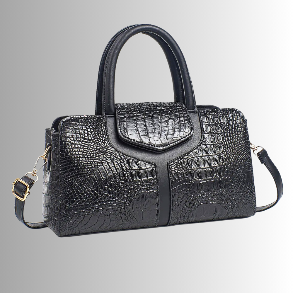 Borsa con Lavorazione Coccodrillo