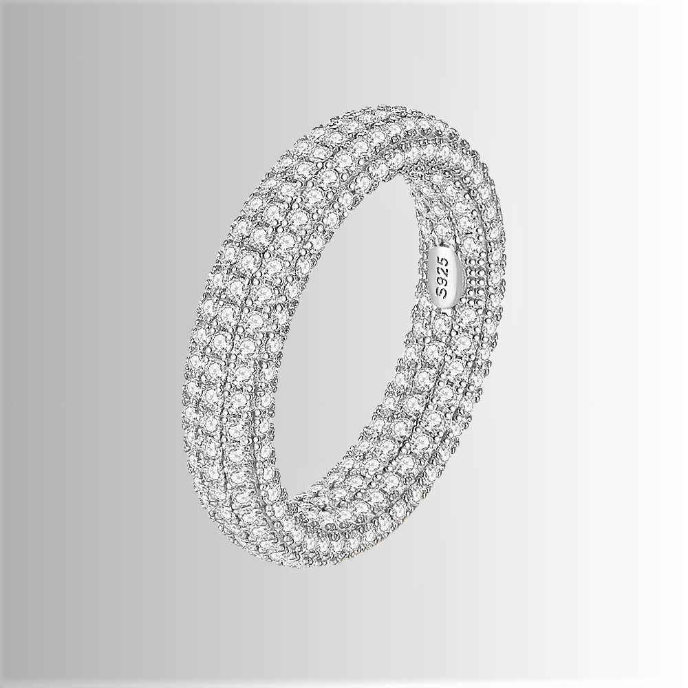 Fascetta con pavè di Moissaniti D color