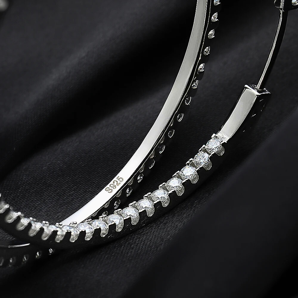 Orecchini a Cerchio con Moissaniti per ct 6,90