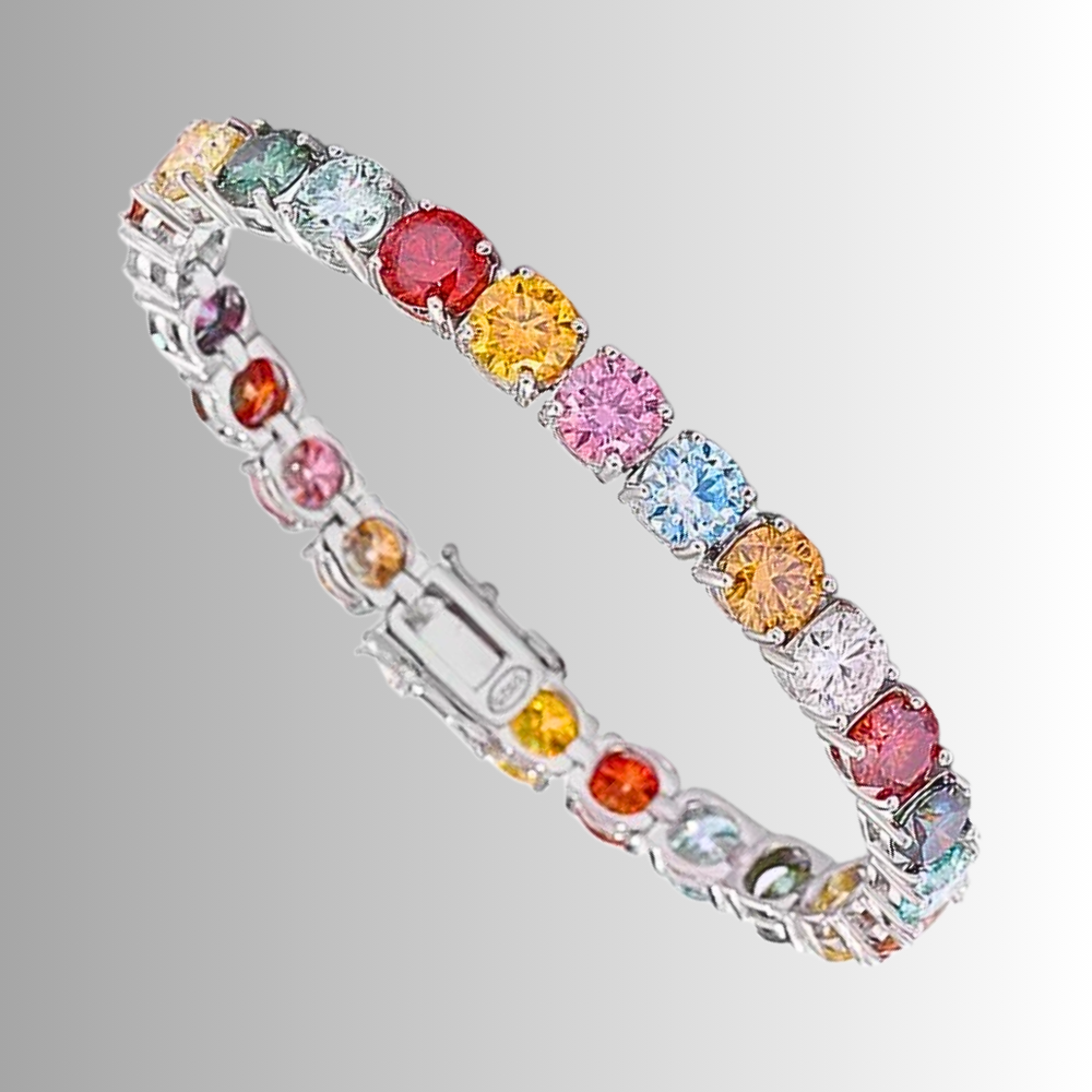 Bracciale Tennis con Moissaniti Multicolor