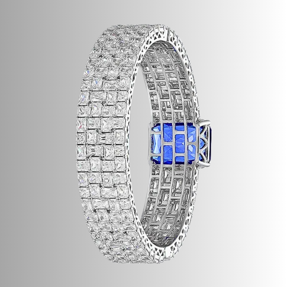 Bracciale Rigido a Fascia con Gemme Premium