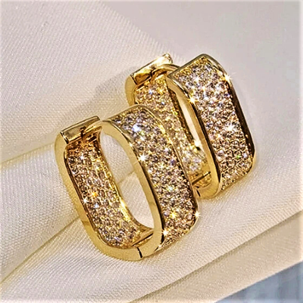 Orecchini "Riflesso Geometrico" con micro Moissaniti D Color VVS1