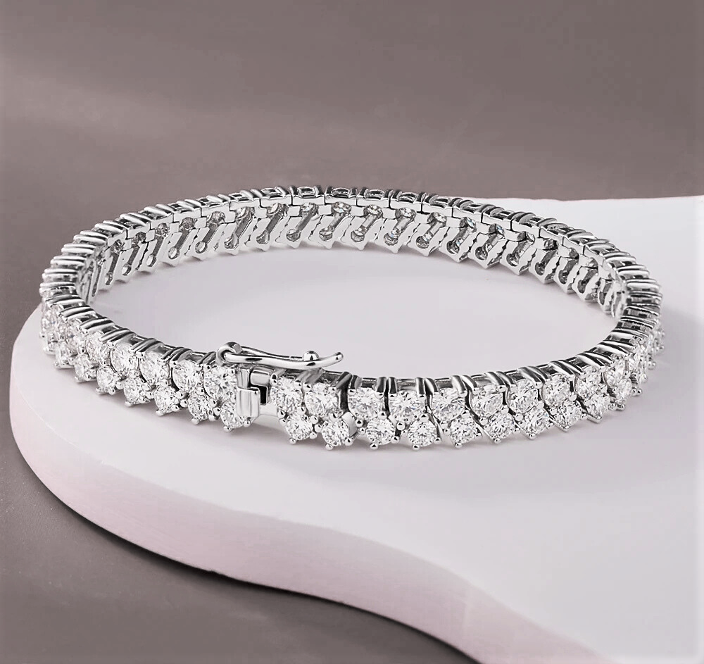 Bracciale a 2 File sfalsate di Moissaniti