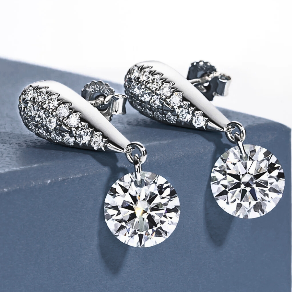 Orecchini a Goccia con Moissaniti per ct 6,00