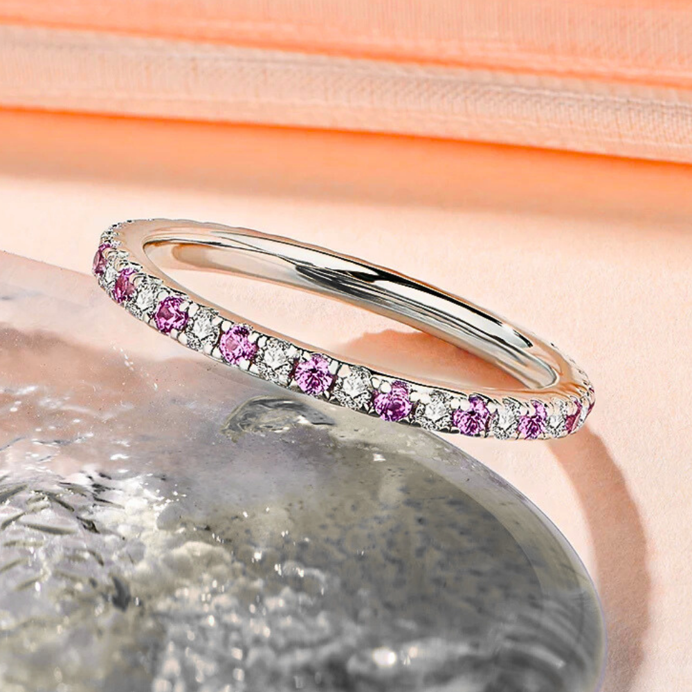 Eternity Bicolore in Moissaniti da mm 1,50