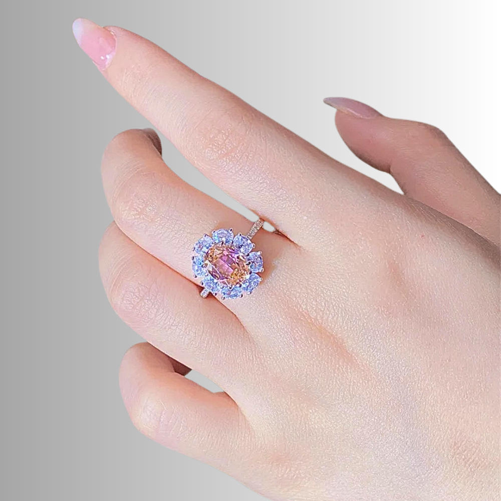 Collezione di Anelli con Zaffiri Rosa creati in Laboratorio