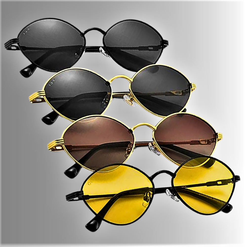 Gafas de sol GCV de aleación de titanio ovaladas: elegancia atemporal