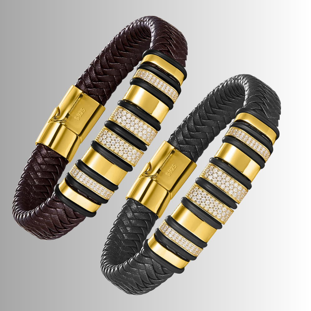 Bracciali in vera pelle con Moissaniti per ct 1,20