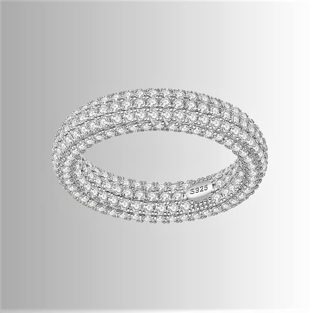 Fascetta con pavè di Moissaniti D color