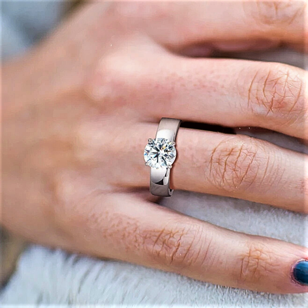 Solitario con Moissanite D Color VVS1 da ct 2,00