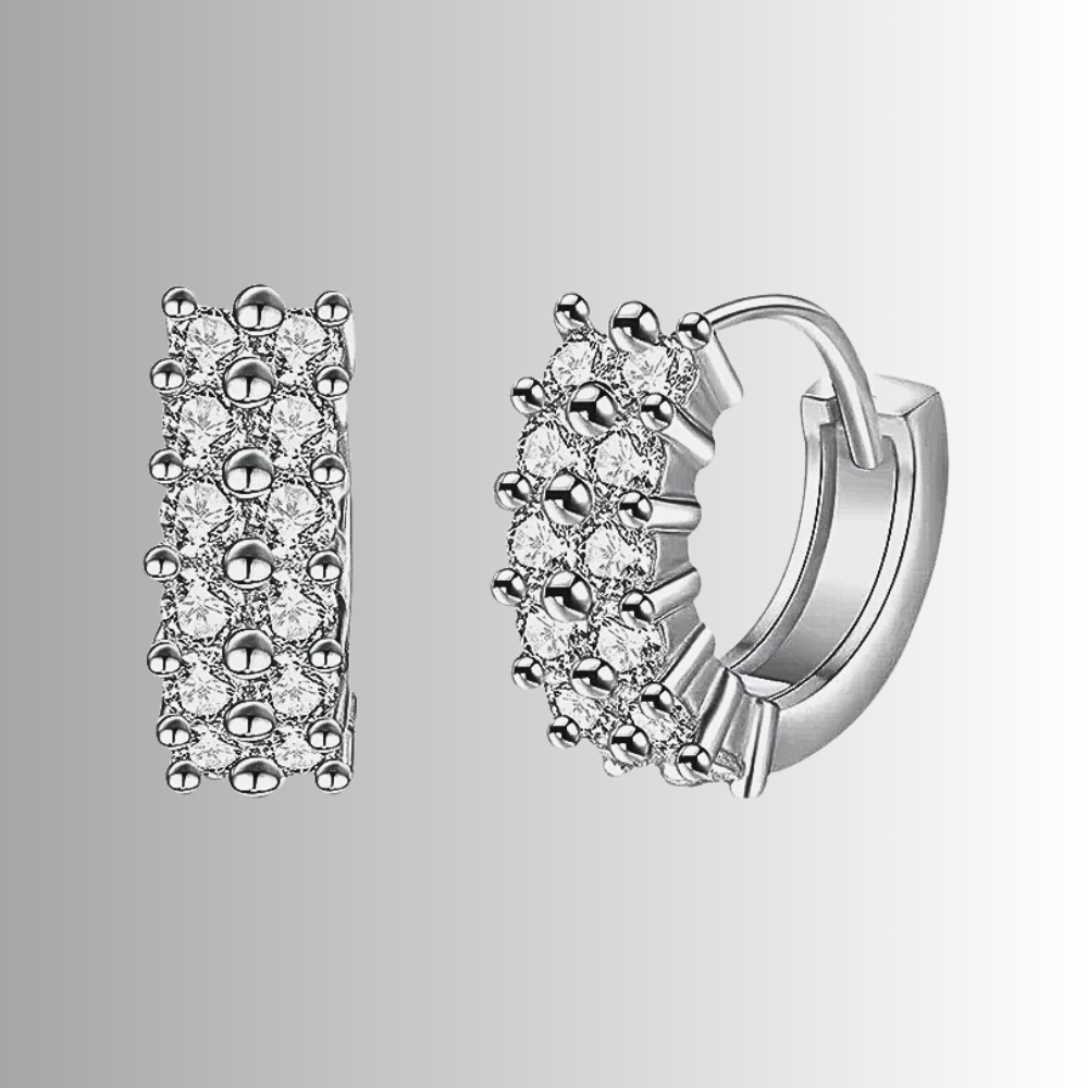 Orecchini a Doppia Striscia con Moissaniti per ct 0.72