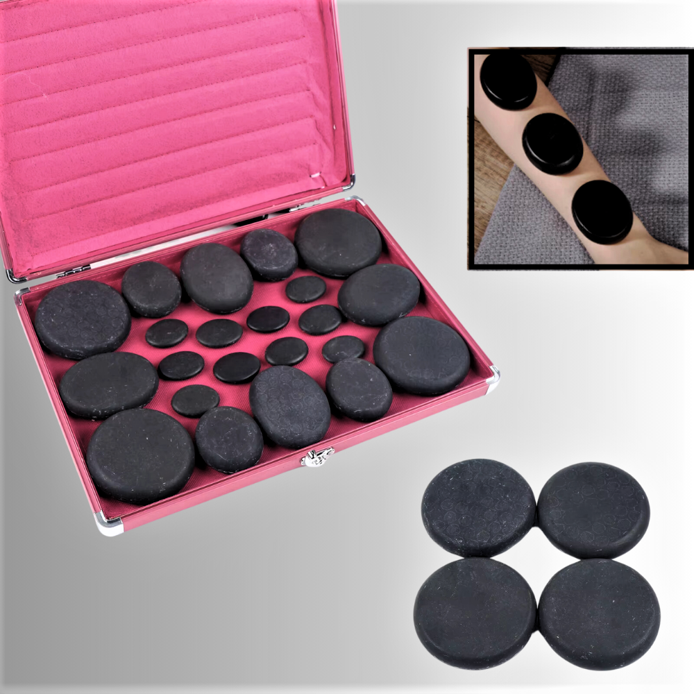 Set Massaggio con Pietre con valigetta Riscaldante