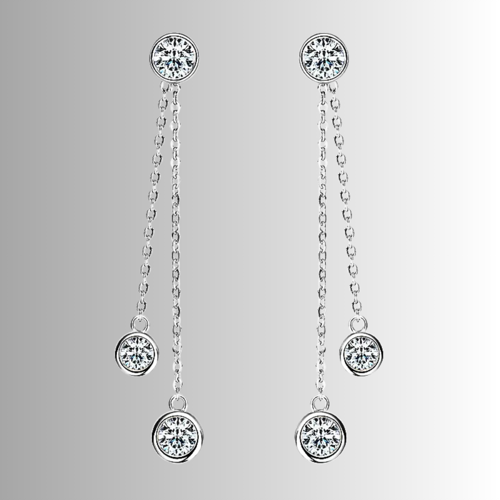 Orecchini a Catenelle con Moissaniti