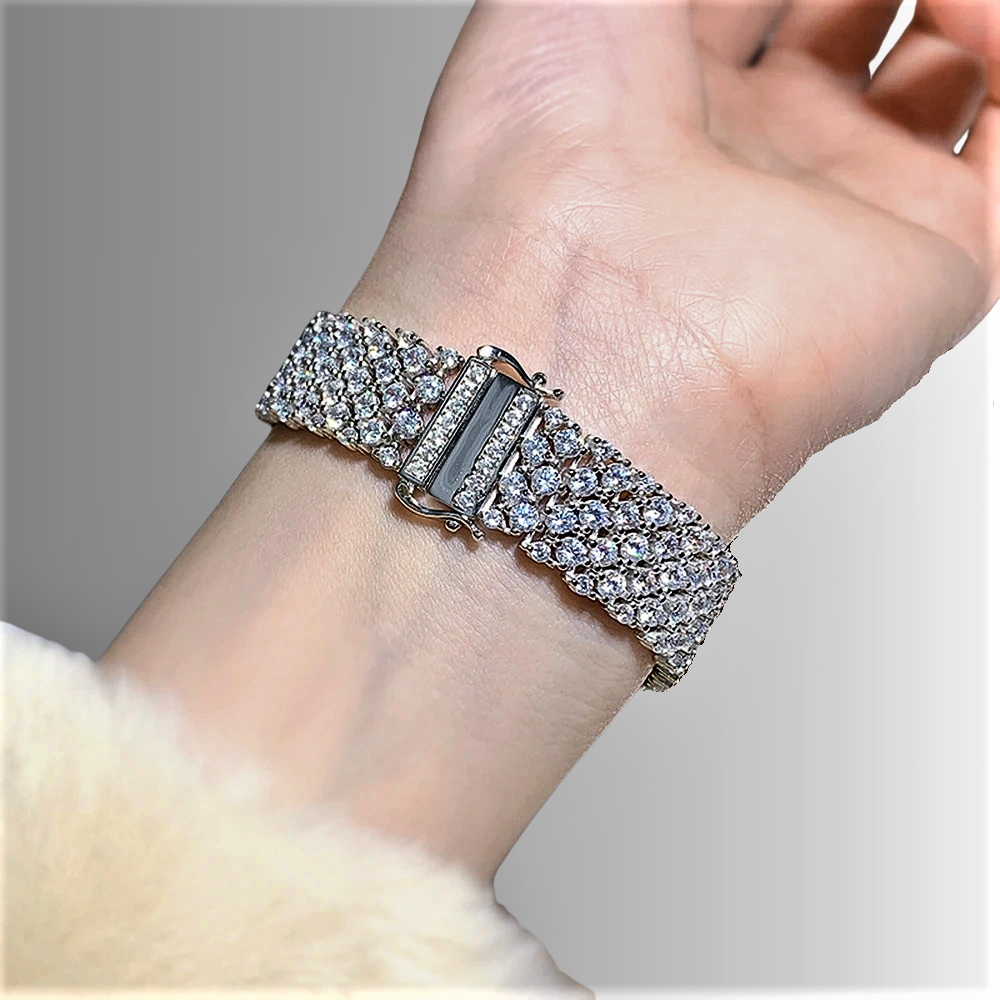 Bracciale a Fascia con Brillanti Coltivati