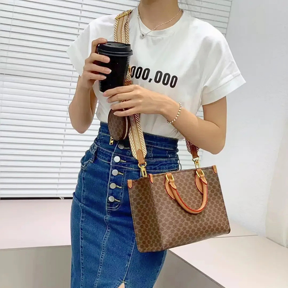 Borsa Tote in Fiore di Vitellino