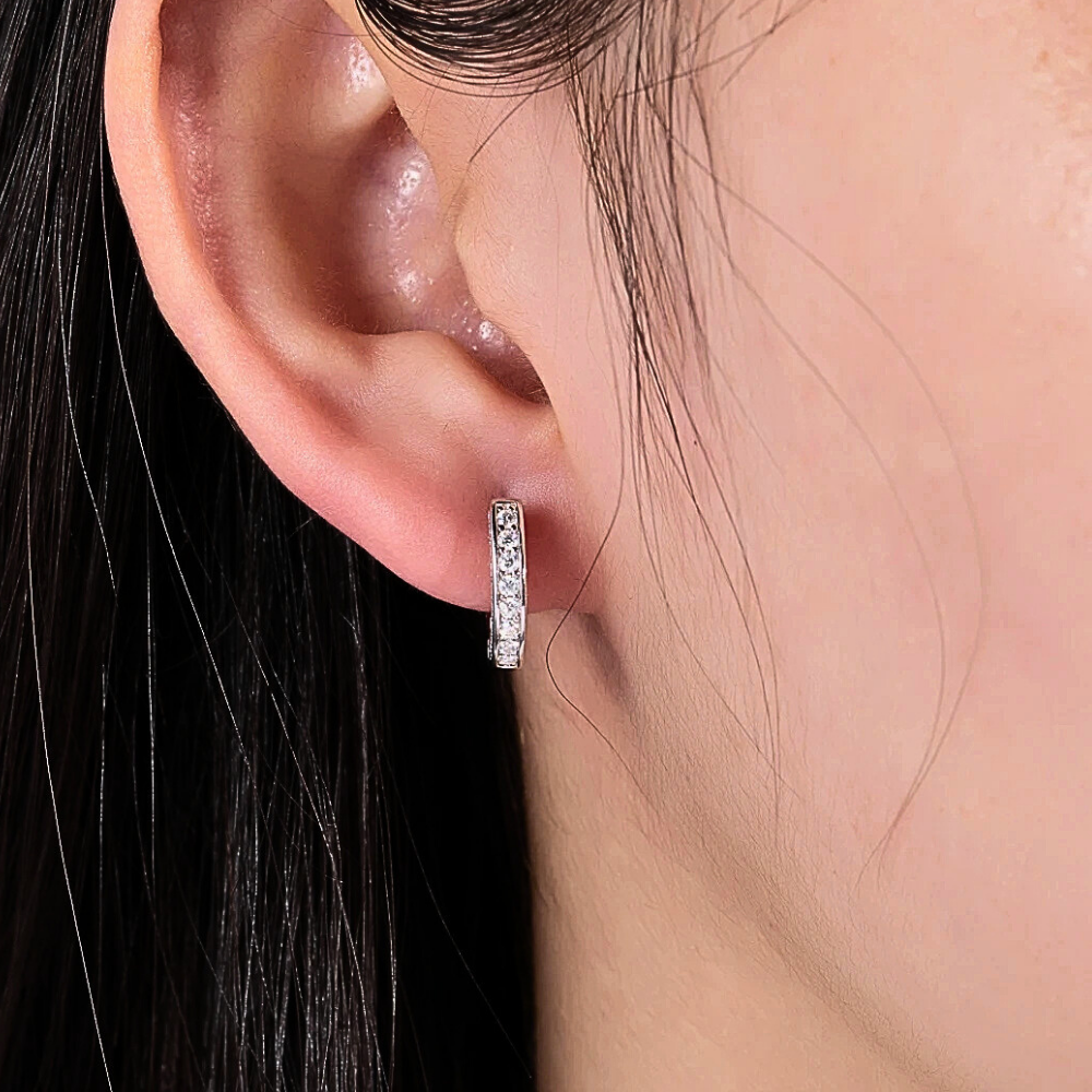 Orecchini a Cerchio con Moissaniti per ct 0,56