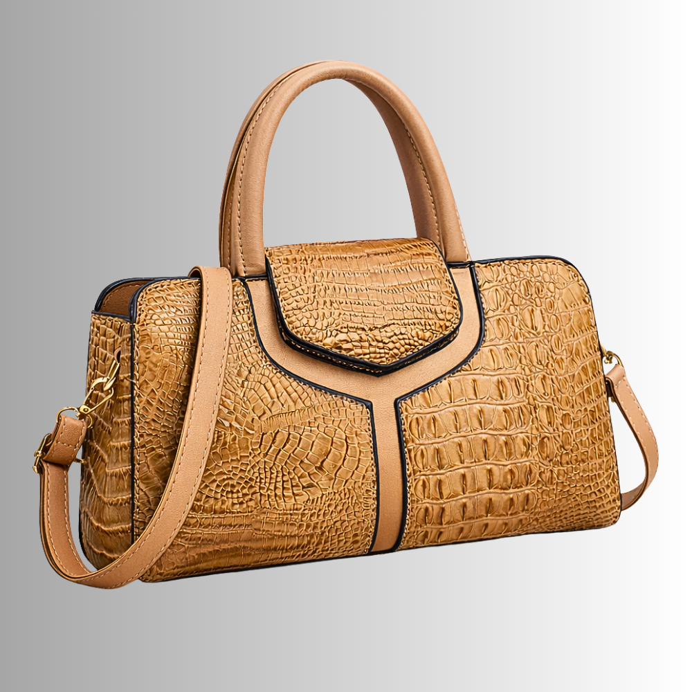 Borsa con Lavorazione Coccodrillo