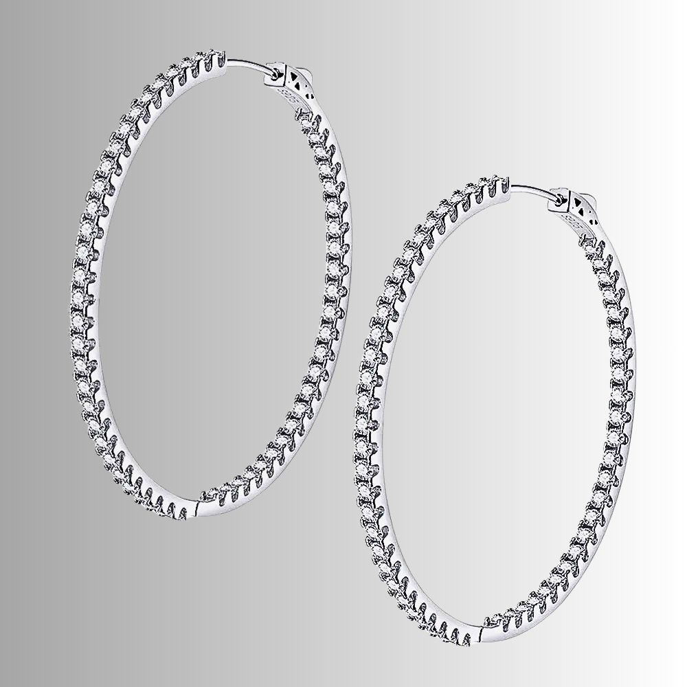 Orecchini a Cerchio con Moissaniti per ct 6,90