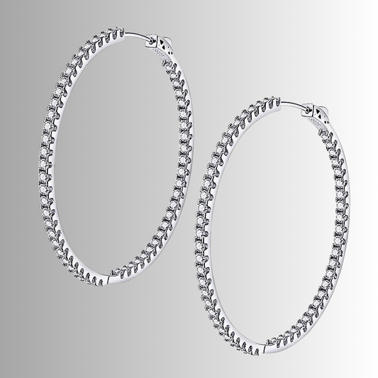 Orecchini a Cerchio con Moissaniti per ct 6,90