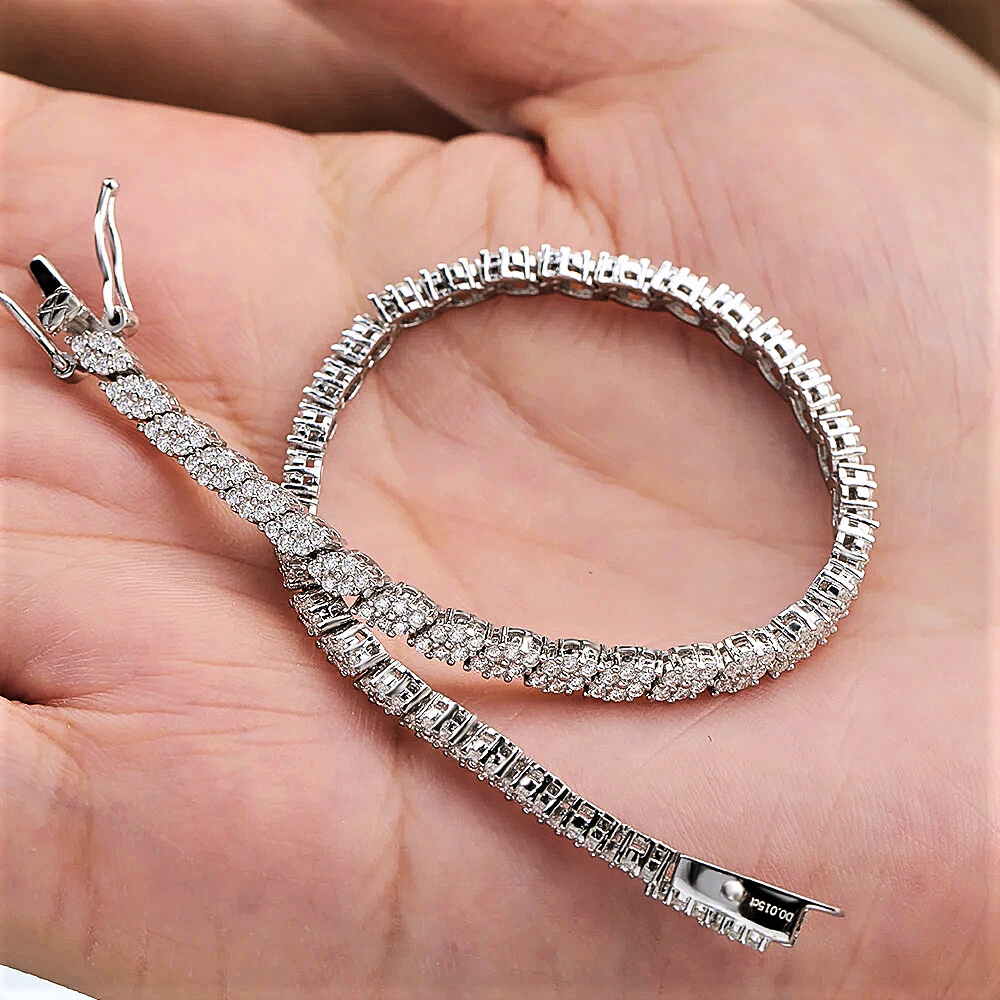 Bracciale a Rombi con Pavè di Moissaniti