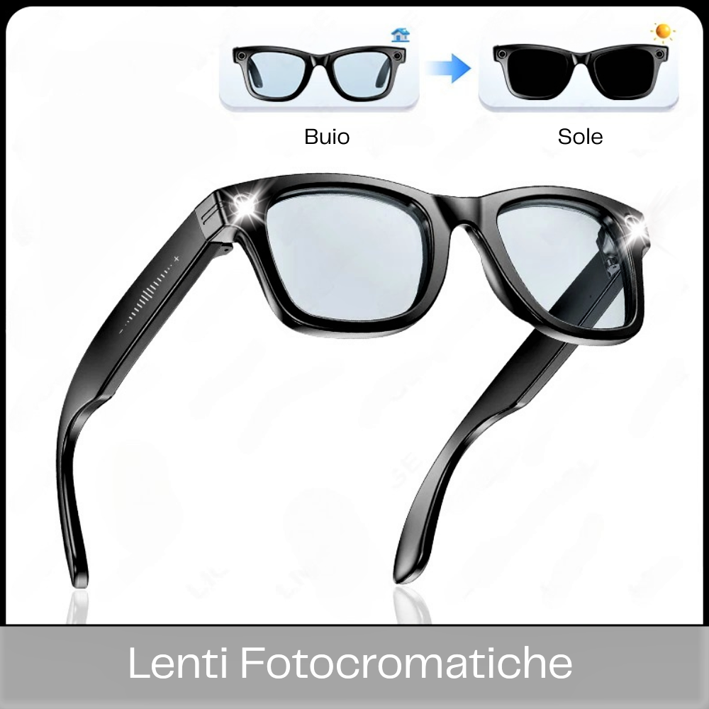 Occhiali Smart per Foto, Video, Musica e Chat Gpt 4