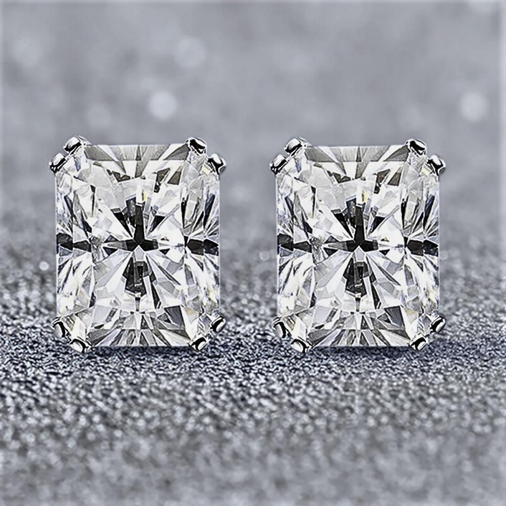 Orecchini Punto Luce con Moissaniti Taglio Radiant