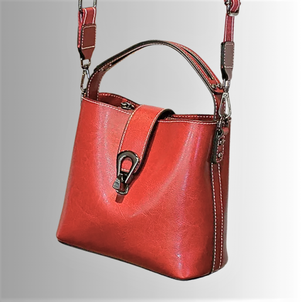 Mini Borsa Quadrata in Crosta di Pelle di Vitellino