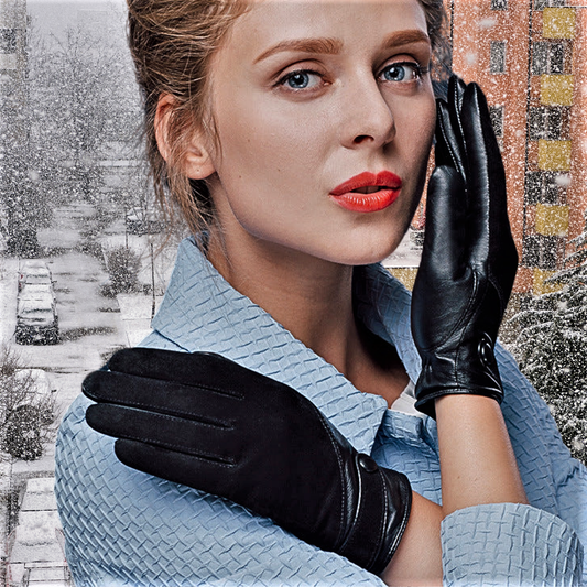 Guantes de piel de oveja para pantalla táctil