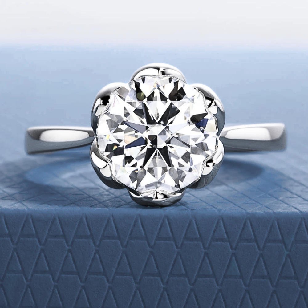 Solitario con Moissanite di ct 3,00