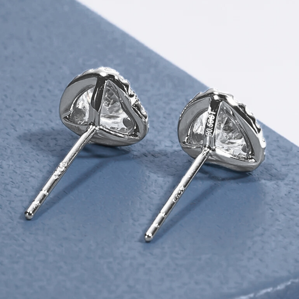 Orecchini a Cuore con Moissaniti