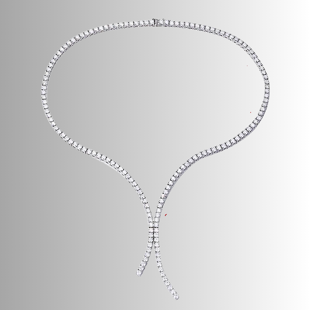 Collana Tennis Pendente con Moissaniti