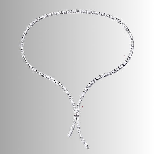 Collana Tennis Pendente con Moissaniti