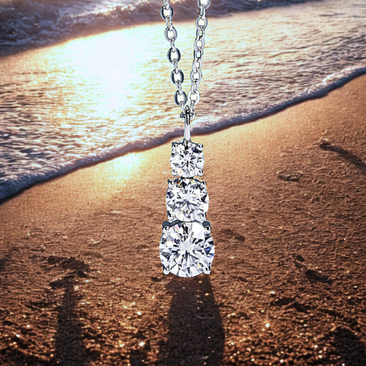 Collana Trilogy con Moissaniti per ct 1,80