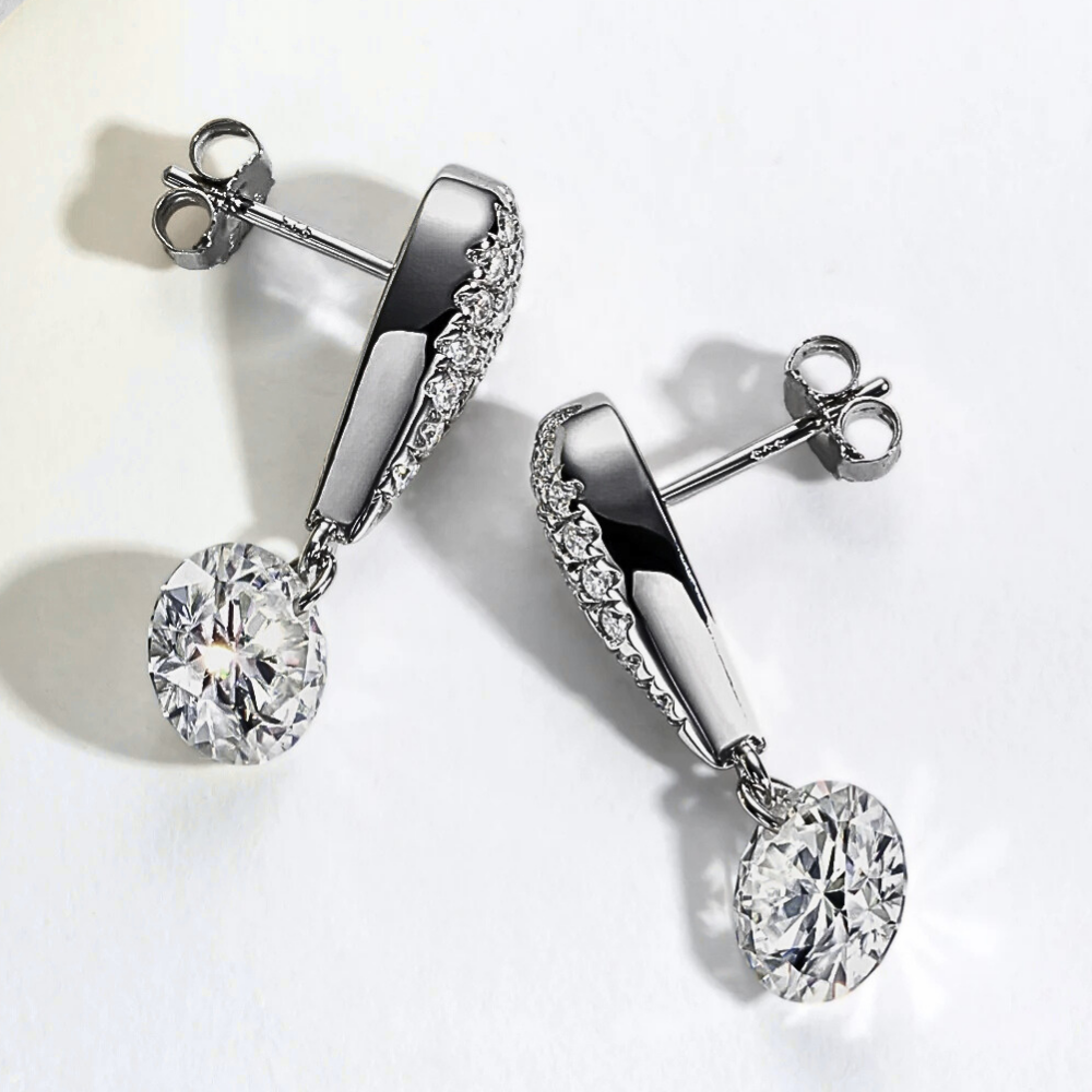 Orecchini a Goccia con Moissaniti per ct 6,00