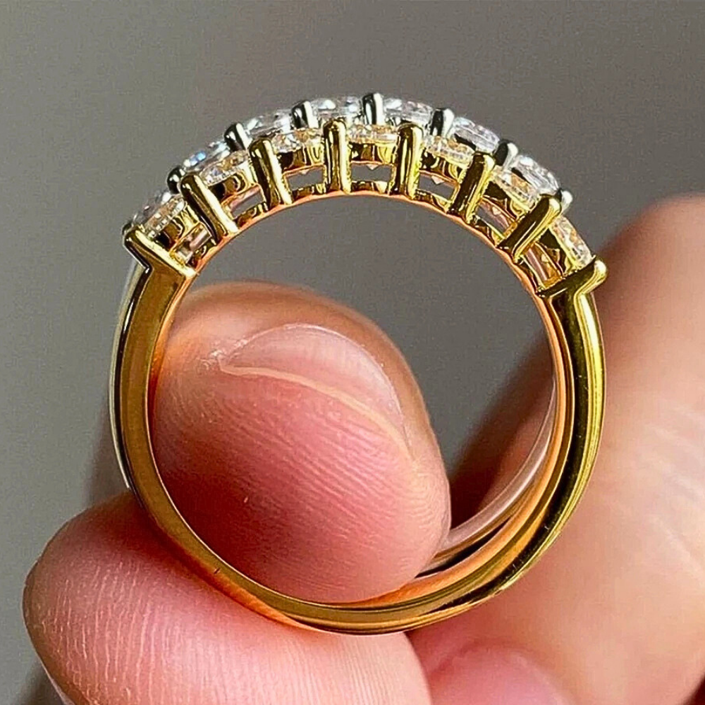 Fedine a due Punte con Moissanite D Color VVS1