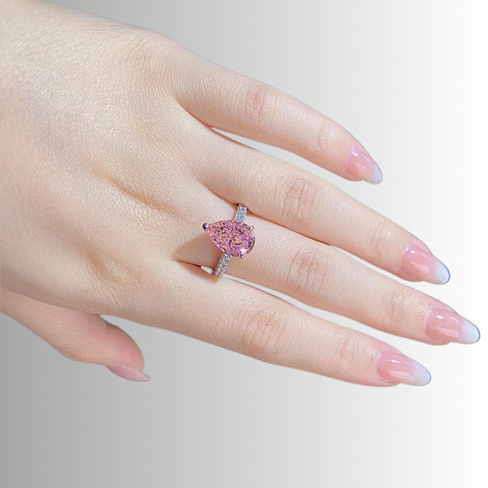 Collezione di Anelli con Zaffiri Rosa creati in Laboratorio