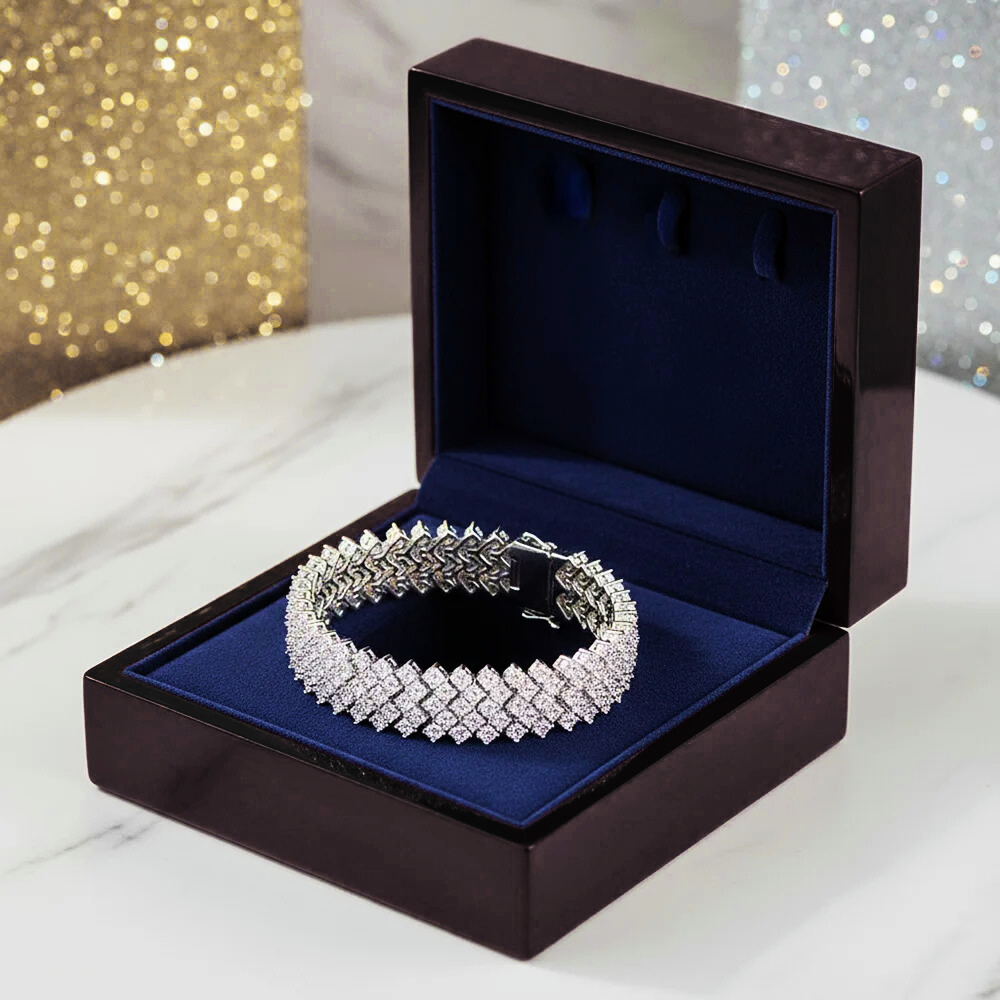 Bracciale a Tappeto con Moissaniti D Color