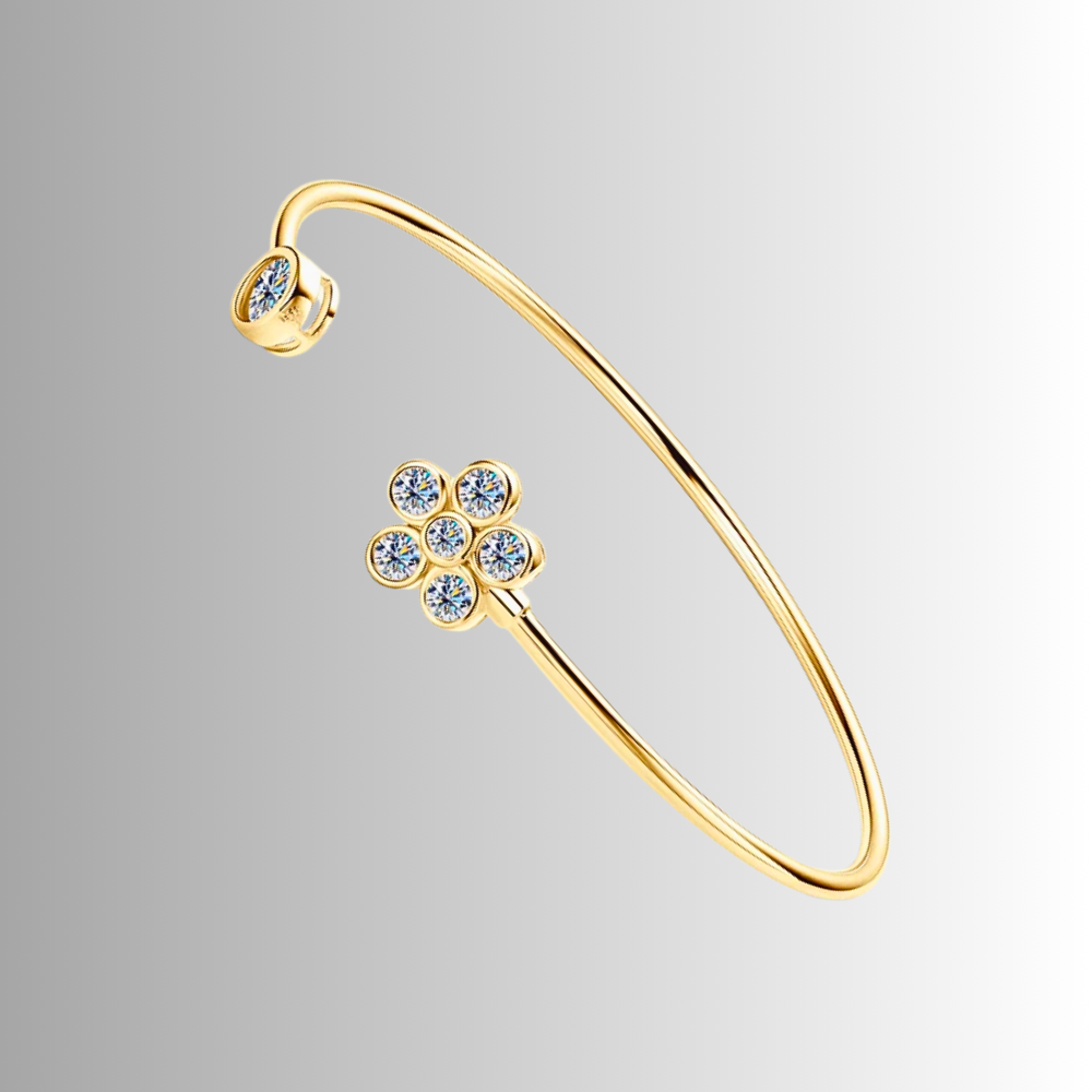 Mini collezione di Bracciali Rigidi Aperti con Moissaniti