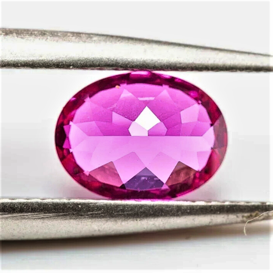 Zaffiro Rosa Intenso Lab Grown Taglio Ovale Certificato