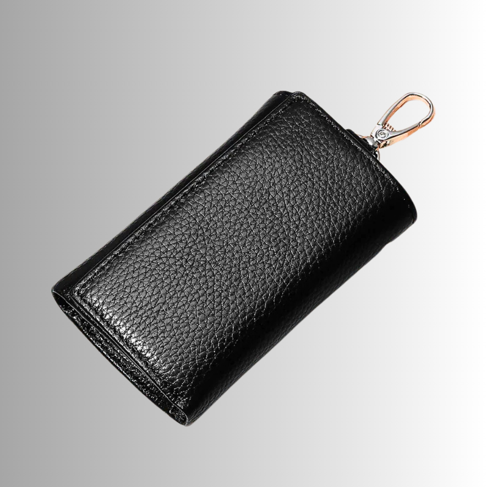 Portachiavi con Spazio Carte e Monete in Pelle di Vitellino