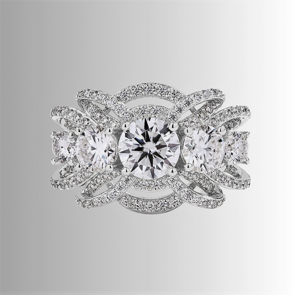 Anello a Corona con Moissaniti D Color VVS1