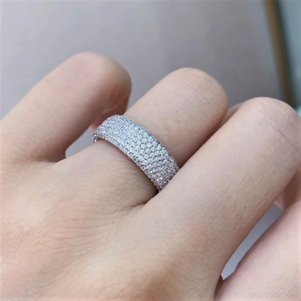 Fascetta Intera con Pavè di Moissaniti