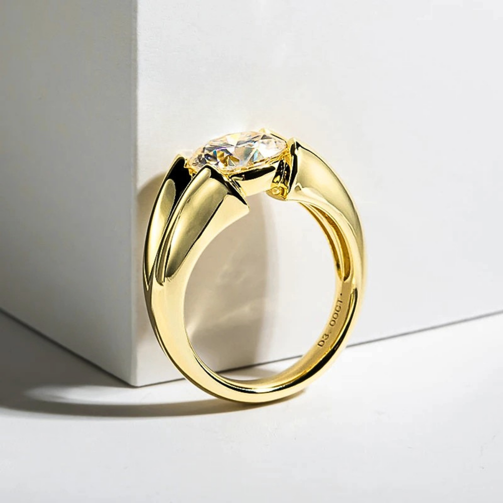Solitario con Moissanite per ct 3,00