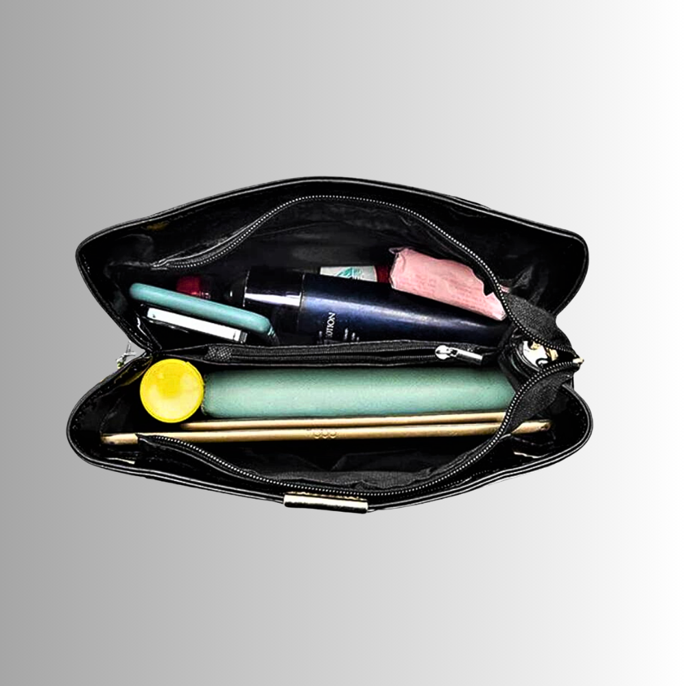 Borsa Tote Verniciata con Lavorazione Coccodrillo
