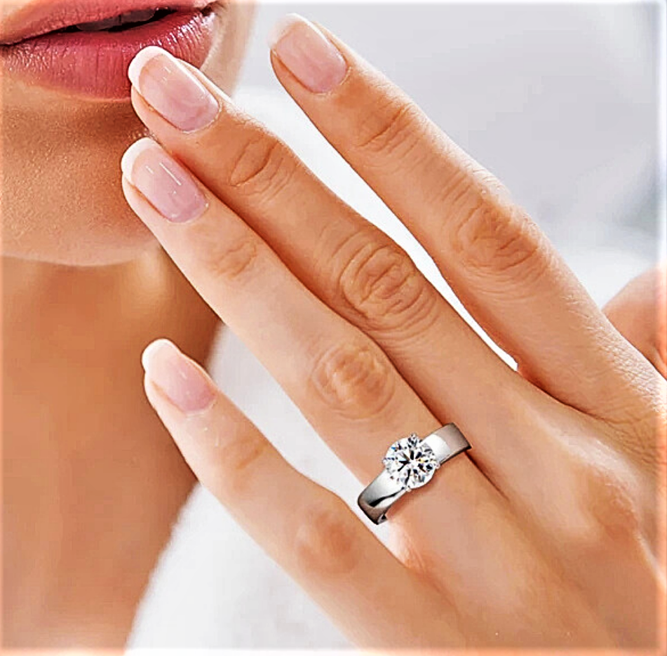 Solitario con Moissanite D Color VVS1 da ct 2,00