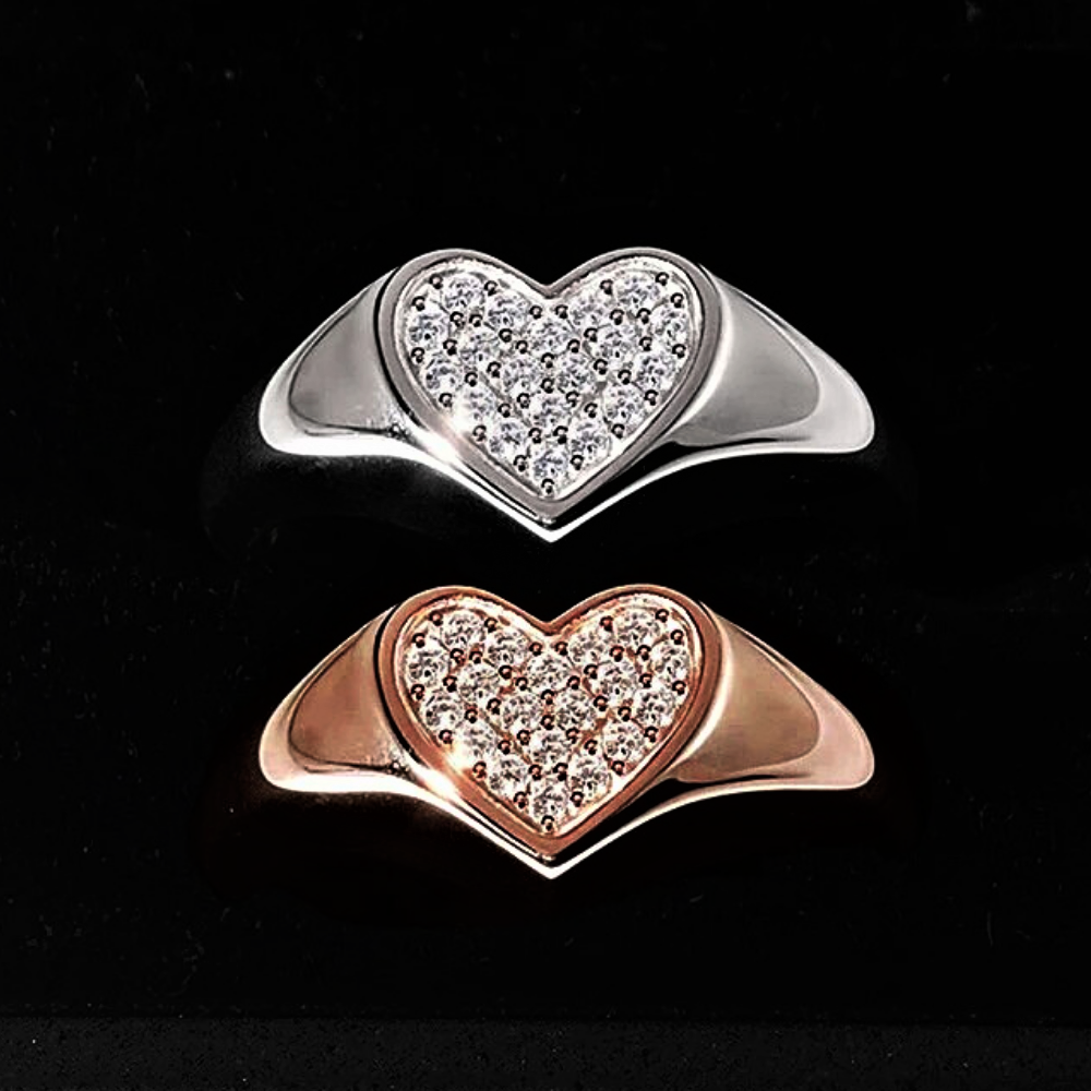 Fascetta a Cuore con Moissaniti Certificate