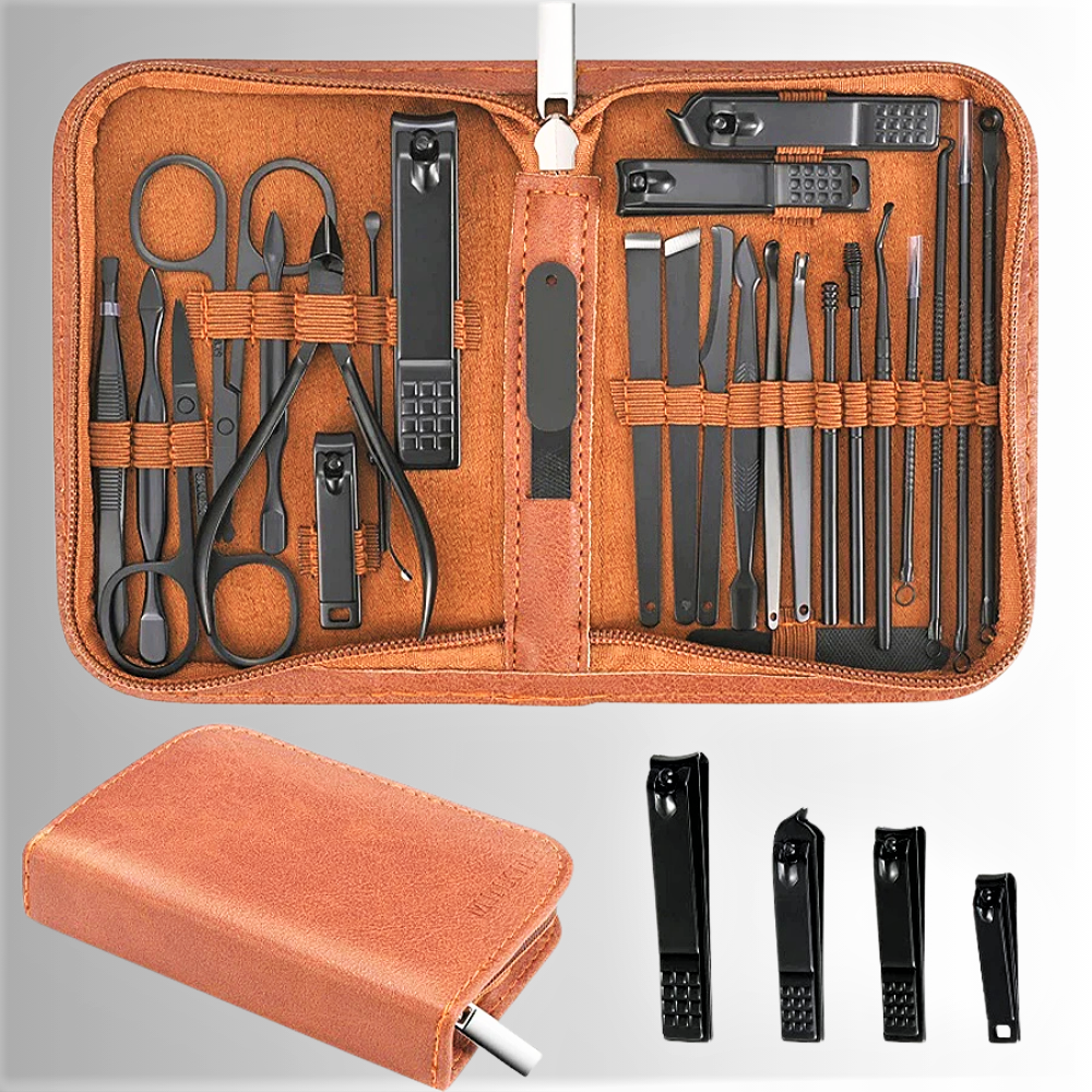 Set di 26 accessori per Manicure, Pedicure e Viso